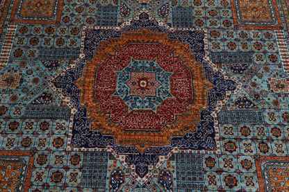 250 x 296 cm | Oriental Mamluk Area Rug Afghan Hand Knotted Veg Dye Wool carpet