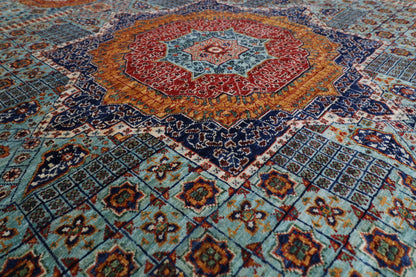 250 x 296 cm | Oriental Mamluk Area Rug Afghan Hand Knotted Veg Dye Wool carpet