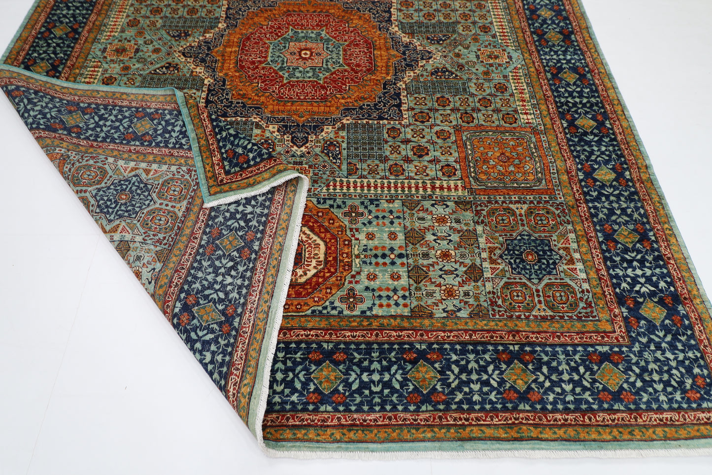 250 x 296 cm | Oriental Mamluk Area Rug Afghan Hand Knotted Veg Dye Wool carpet