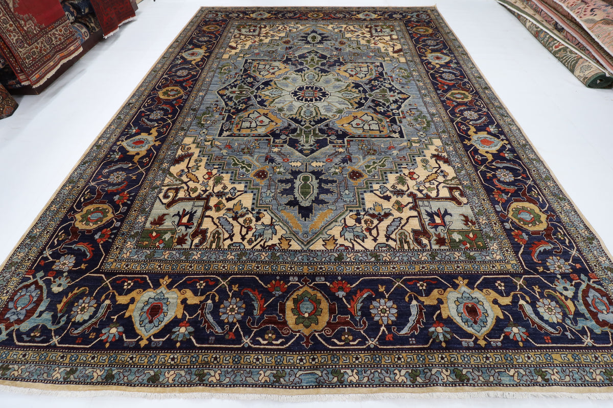 301 x 418 cm | Geometric Afghan Veg Dye Wool carpet
