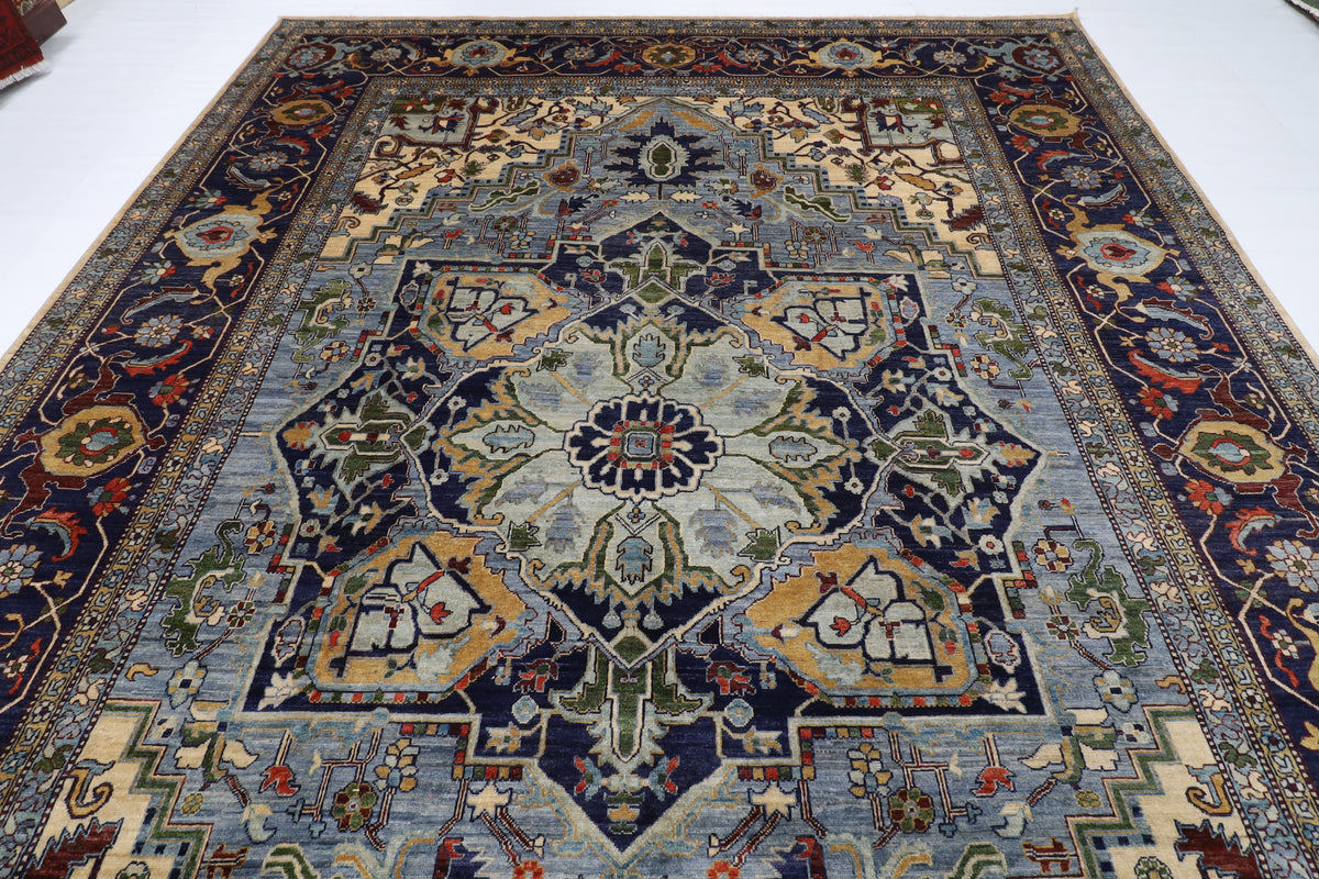 301 x 418 cm | Geometric Afghan Veg Dye Wool carpet