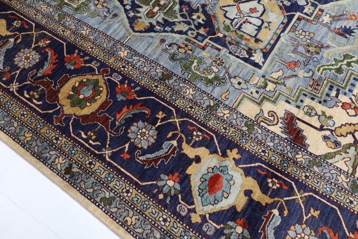 301 x 418 cm | Geometric Afghan Veg Dye Wool carpet