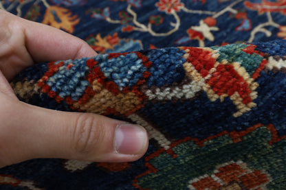 302 x 417 cm | Navy Blue Afghan Veg Dye Wool carpet