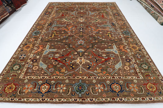 273 x 358 cm | Brown Afghan Veg Dye Wool carpet