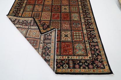 207 x 301 cm | Tribal Geometric Area Rug Afghan Hand Knotted veg Dye Wool carpet