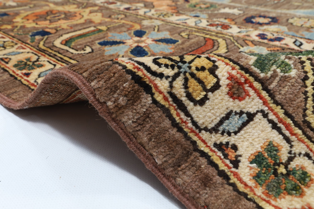 273 x 358 cm | Brown Afghan Veg Dye Wool carpet