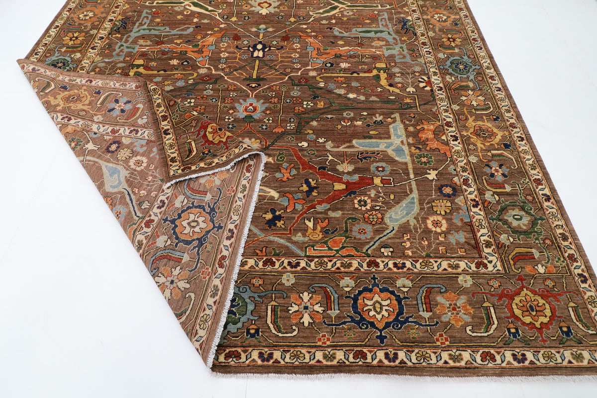 273 x 358 cm | Brown Afghan Veg Dye Wool carpet