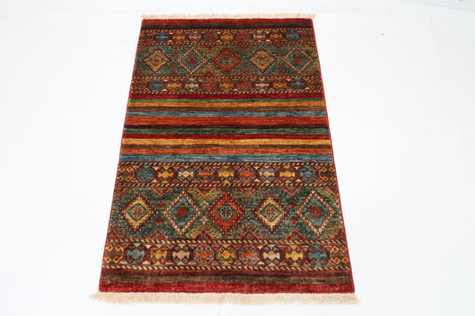 84 x 124 cm | Khorjun Afghan Tribal Hand Knotted Carpet