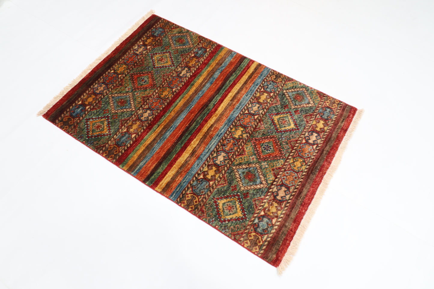 84 x 124 cm | Khorjun Afghan Tribal Hand Knotted Carpet