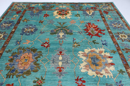 301 x 414 cm | Oriental Oushak Style Area Rug Afghan Hand Knotted Veg Dye Wool carpet