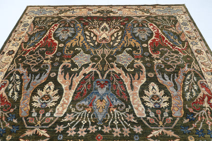 250 x 300 cm | Kawros Green Afghan Veg Dye Wool carpet