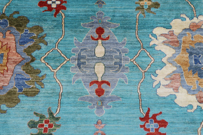 301 x 414 cm | Oriental Oushak Style Area Rug Afghan Hand Knotted Veg Dye Wool carpet