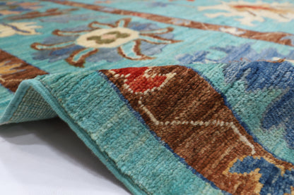 301 x 414 cm | Oriental Oushak Style Area Rug Afghan Hand Knotted Veg Dye Wool carpet