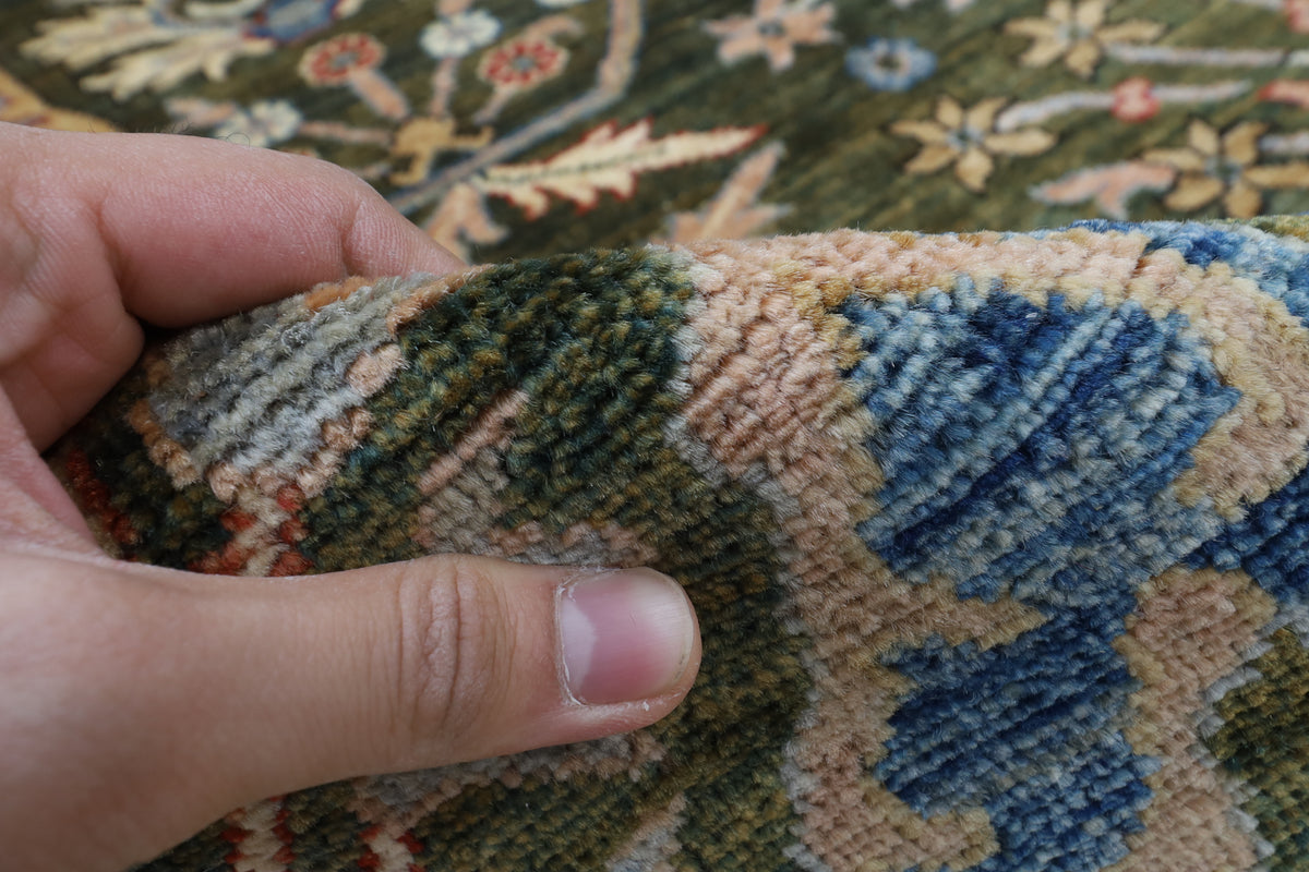 250 x 300 cm | Kawros Green Afghan Veg Dye Wool carpet