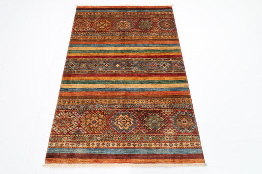 100 x 152 cm | Khorjun Afghan Tribal Hand Knotted Carpet