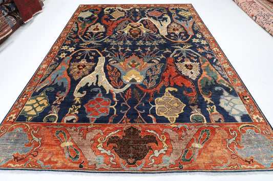 268 x 360 cm | Kawros Blue Afghan Veg Dye Wool carpet