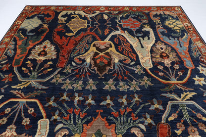 268 x 360 cm | Kawros Blue Afghan Veg Dye Wool carpet