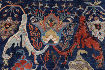 268 x 360 cm | Kawros Blue Afghan Veg Dye Wool carpet