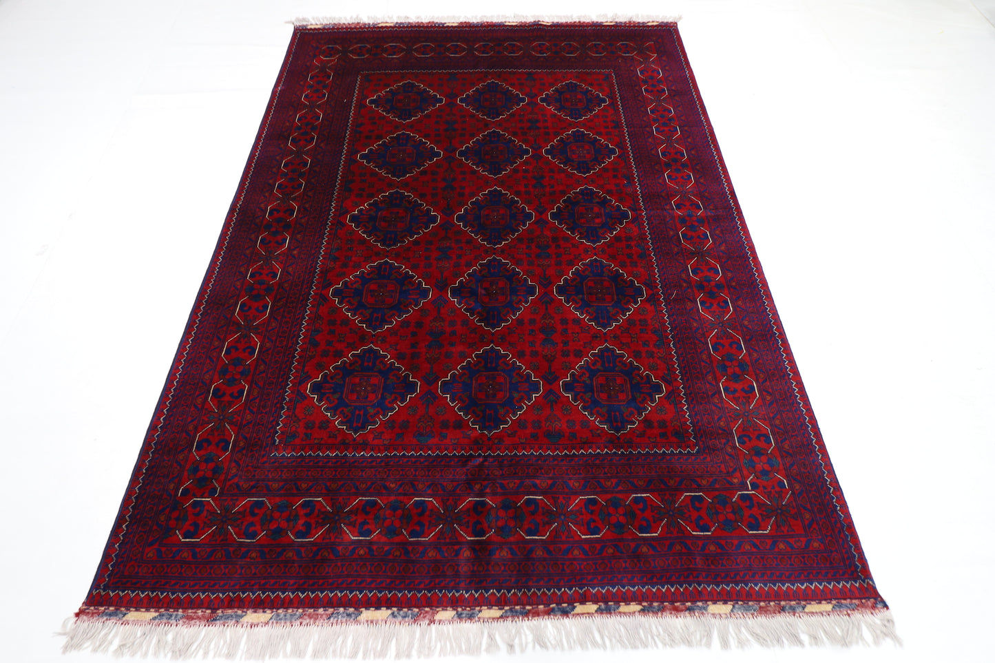 170 x 237 cm | Khamiyab Afghan Tribal Hand Knotted Carpet
