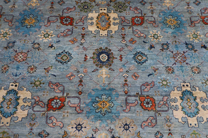 375 x 448 cm | Large Oriental Bidjar Gray Area Rug Afghan Hand Knotted Veg Dye Wool carpet