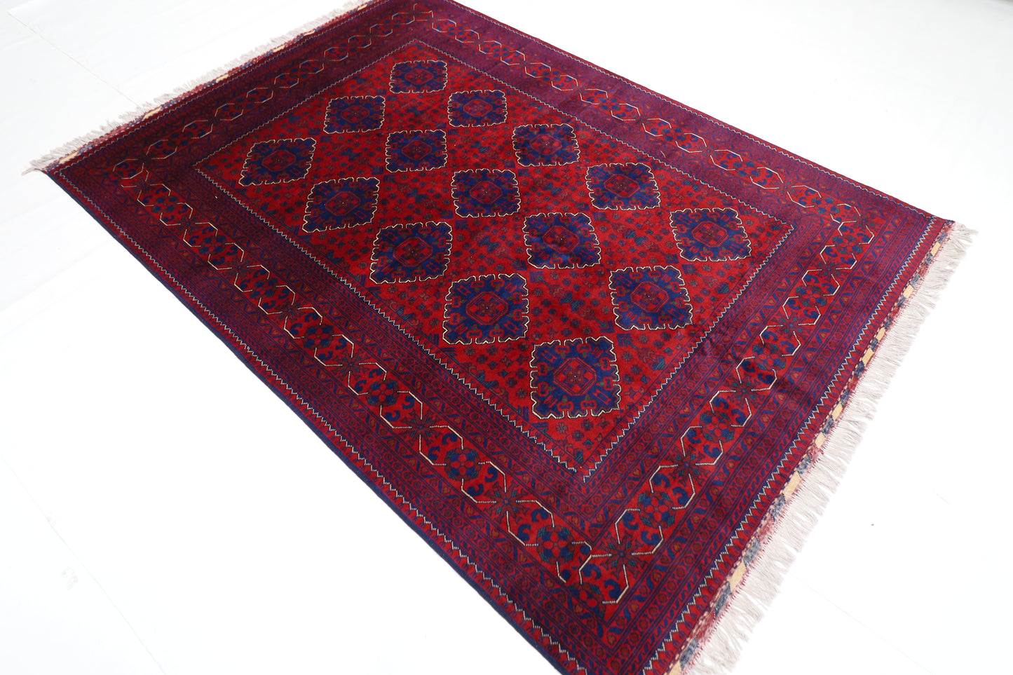 170 x 237 cm | Khamiyab Afghan Tribal Hand Knotted Carpet