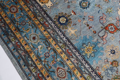 375 x 448 cm | Large Oriental Bidjar Gray Area Rug Afghan Hand Knotted Veg Dye Wool carpet