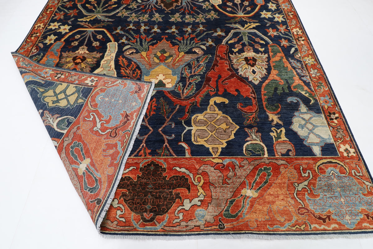 268 x 360 cm | Kawros Blue Afghan Veg Dye Wool carpet
