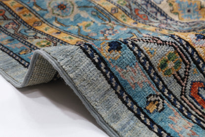 375 x 448 cm | Large Oriental Bidjar Gray Area Rug Afghan Hand Knotted Veg Dye Wool carpet