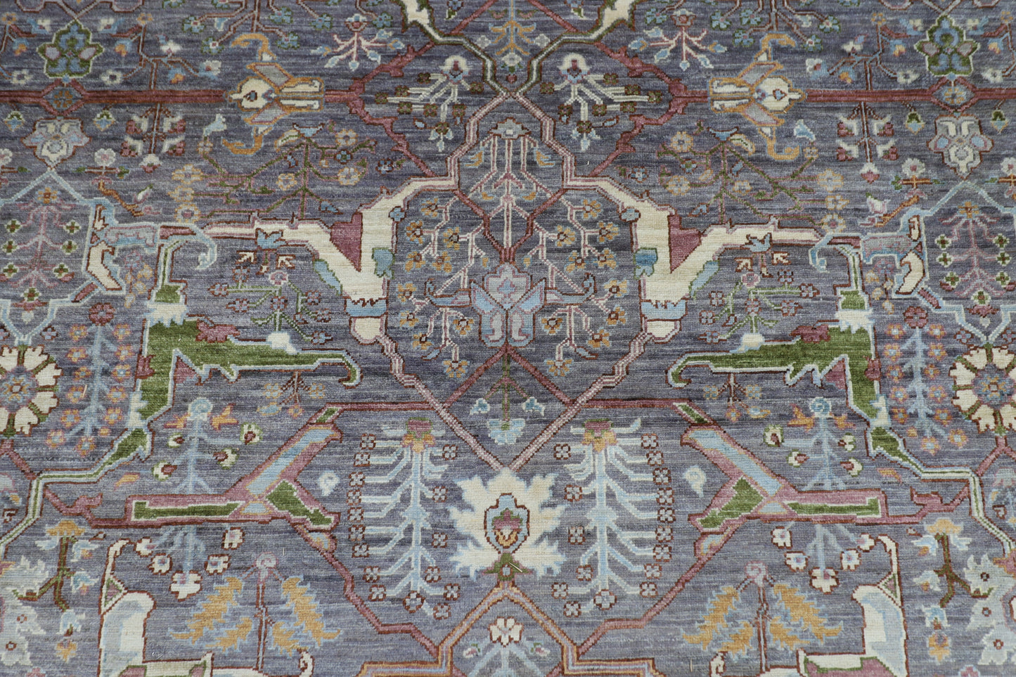 368 x 445 cm | Large Oriental Bidjar Area Rug Afghan Hand Knotted Veg Dye Wool carpet