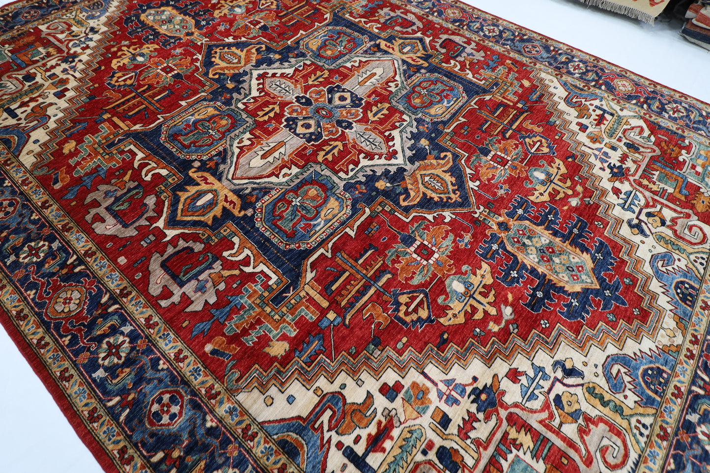 298 x 426 cm | Heriz Red Area Rug Afghan Hand Knotted veg Dye Wool carpet