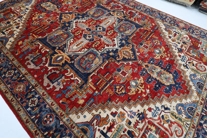 298 x 426 cm | Heriz Red Area Rug Afghan Hand Knotted veg Dye Wool carpet