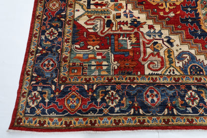 298 x 426 cm | Heriz Red Area Rug Afghan Hand Knotted veg Dye Wool carpet