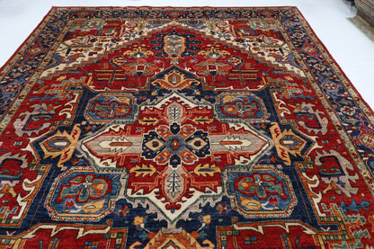 298 x 426 cm | Heriz Red Area Rug Afghan Hand Knotted veg Dye Wool carpet