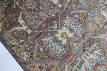 368 x 445 cm | Large Oriental Bidjar Area Rug Afghan Hand Knotted Veg Dye Wool carpet