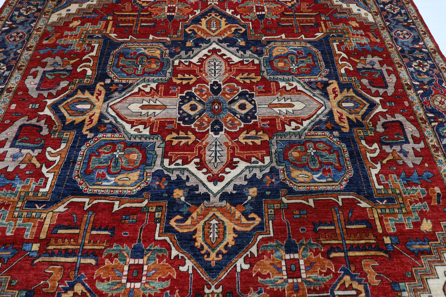 298 x 426 cm | Heriz Red Area Rug Afghan Hand Knotted veg Dye Wool carpet