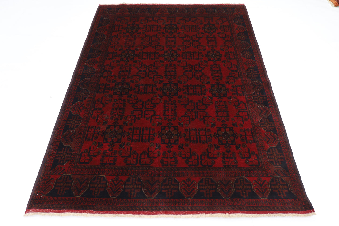 153 x 200 cm | Khal Mohammadi Afghan Tribal Hand Knotted Carpet
