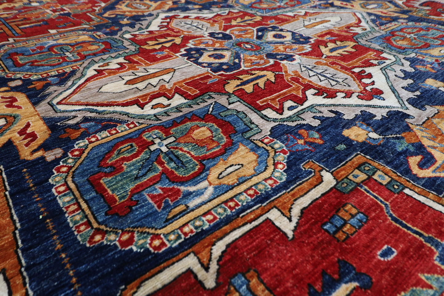 298 x 426 cm | Heriz Red Area Rug Afghan Hand Knotted veg Dye Wool carpet