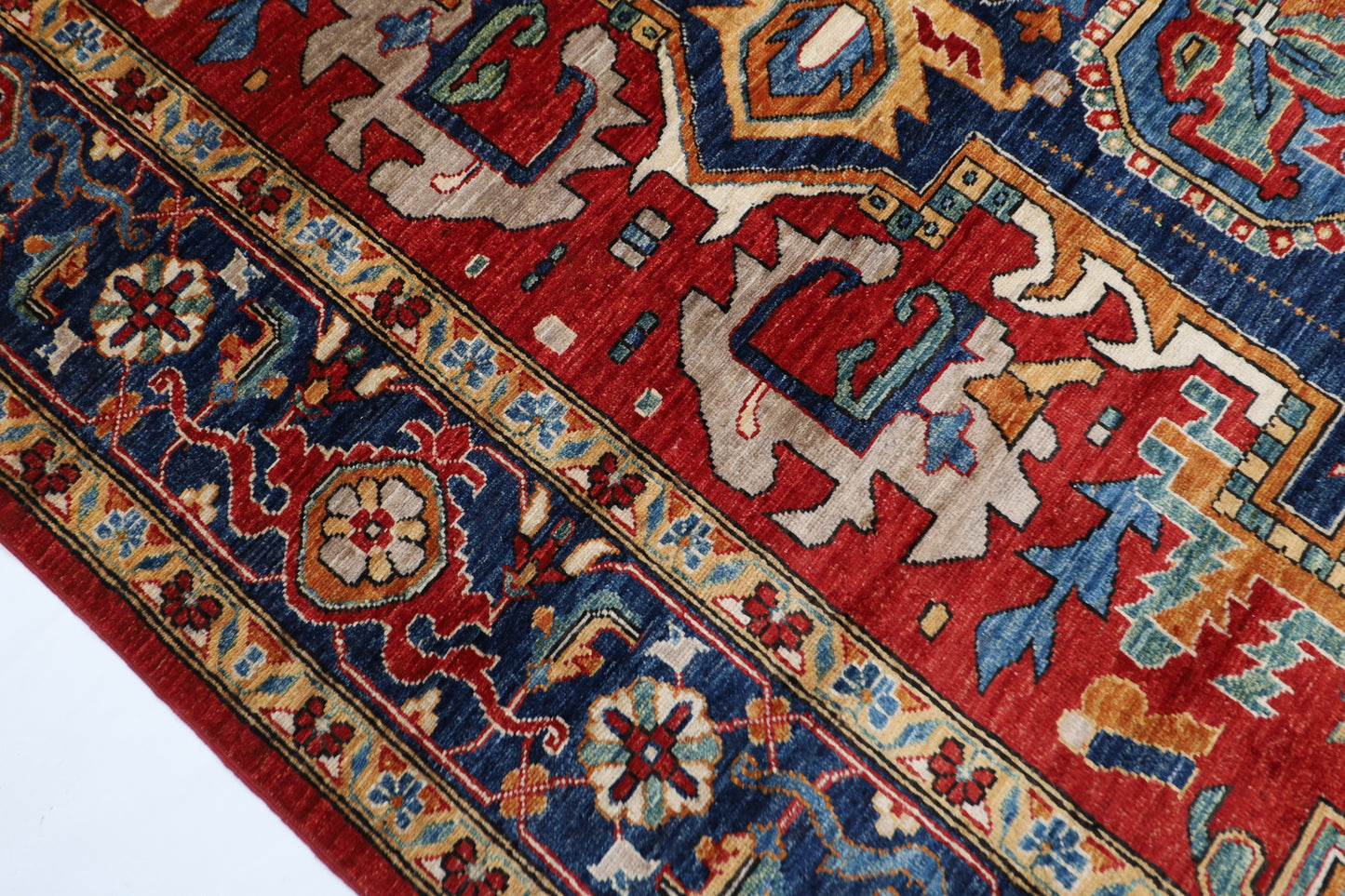 298 x 426 cm | Heriz Red Area Rug Afghan Hand Knotted veg Dye Wool carpet