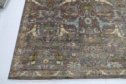 368 x 445 cm | Large Oriental Bidjar Area Rug Afghan Hand Knotted Veg Dye Wool carpet
