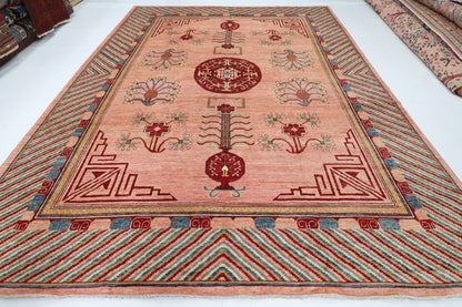 308 x 412 cm | Pink Khotan Afghan Veg Dye Wool carpet