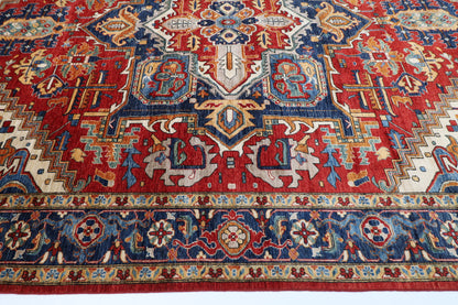 298 x 426 cm | Heriz Red Area Rug Afghan Hand Knotted veg Dye Wool carpet