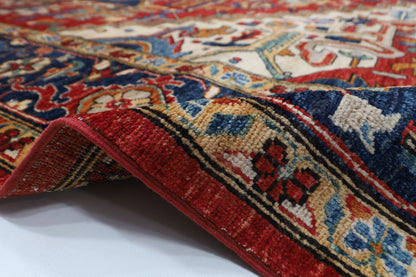 298 x 426 cm | Heriz Red Area Rug Afghan Hand Knotted veg Dye Wool carpet