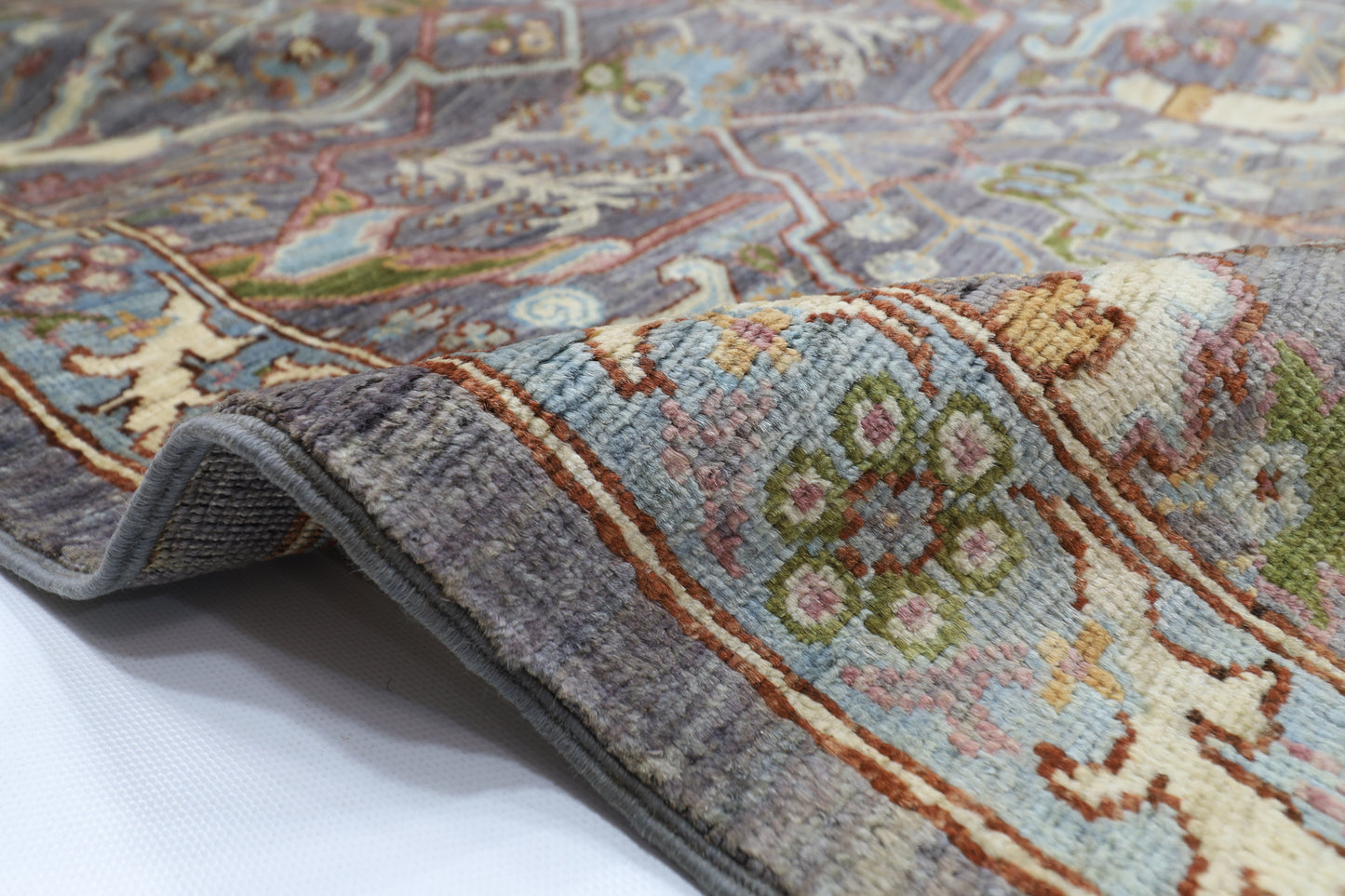 368 x 445 cm | Large Oriental Bidjar Area Rug Afghan Hand Knotted Veg Dye Wool carpet