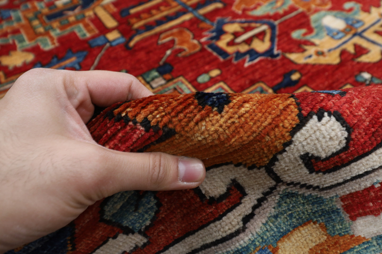 298 x 426 cm | Heriz Red Area Rug Afghan Hand Knotted veg Dye Wool carpet