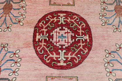 308 x 412 cm | Pink Khotan Afghan Veg Dye Wool carpet