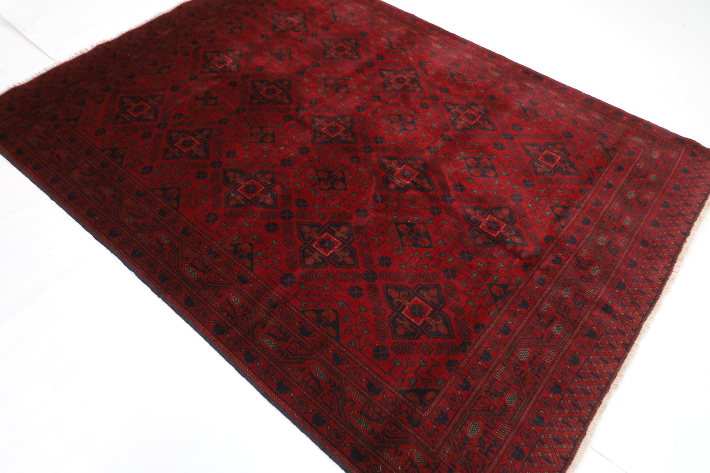 170 x 229 cm | Khal Mohammadi Afghan Tribal Hand Knotted Carpet