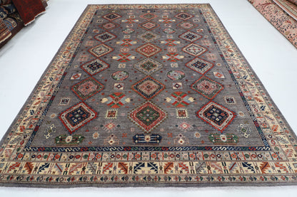 271 x 355 cm | Kazak Afghan Veg Dye Wool carpet