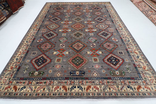 271 x 355 cm | Kazak Afghan Veg Dye Wool carpet