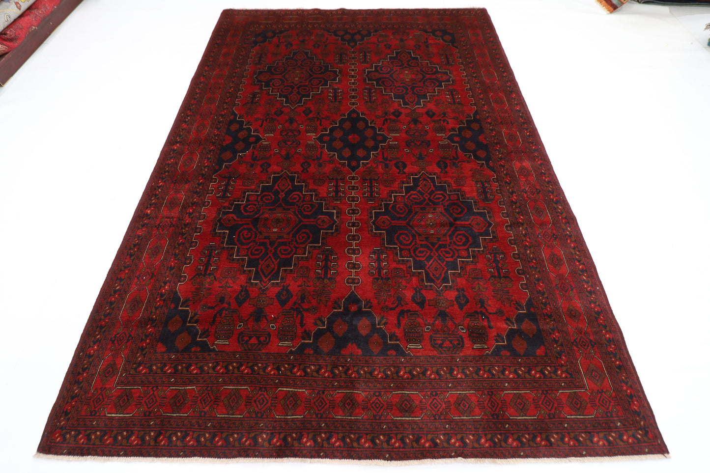 202 x 290 cm | Khal Mohammadi Afghan Tribal Hand Knotted Carpet