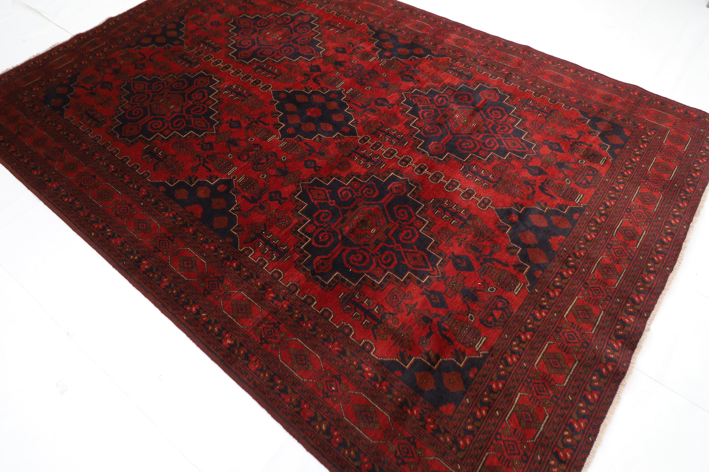 202 x 290 cm | Khal Mohammadi Afghan Tribal Hand Knotted Carpet